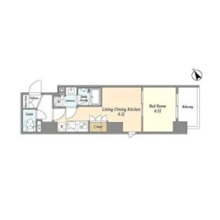 グランカーサ蔵前【3階】の間取り