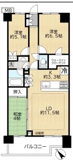 ザ・サウスキャナルレジデンス【5階】の間取り