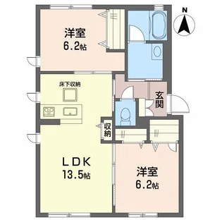 プロヌーブイケミナミ【1階】の間取り