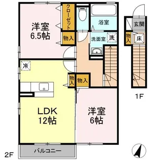COZY COURT C棟【2階】の間取り