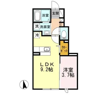 ウィット森人【1階】の間取り