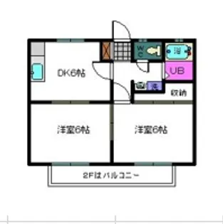 ブルーコーポ北原【2階】の間取り
