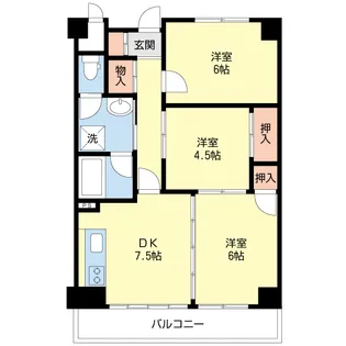 紫塚レジデンス【3階】の間取り