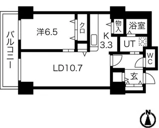 シティコート目黒【6階】の間取り