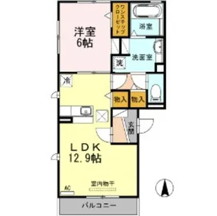 サンクリア蒼【1階】の間取り