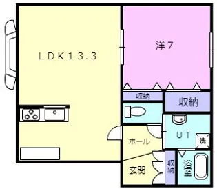 メゾン・コート華六番館【1階】の間取り