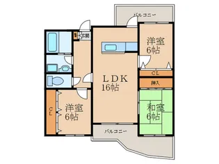 フローレスタ・シオン壱番館【3階】の間取り