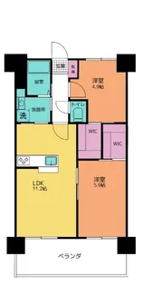 EsanTerrace石川【14階】の間取り