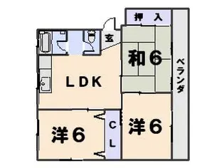 浜野マンション【2階】の間取り