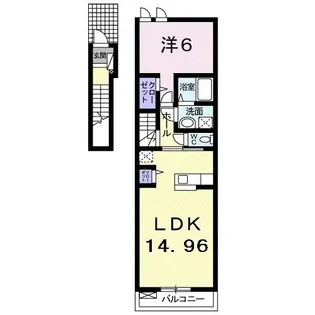 スノーリバーI【2階】の間取り