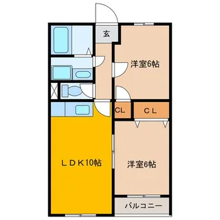 サワハイツ【2階】の間取り