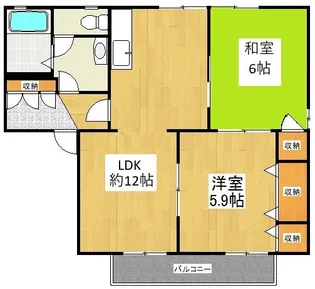 マーシーズアベニューA【1階】の間取り