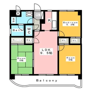 キャロットタウン【1階】の間取り