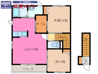 秋桜タウンB【2階】の間取り