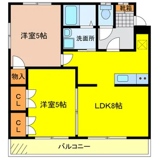 ディマンドハイツB【2階】の間取り