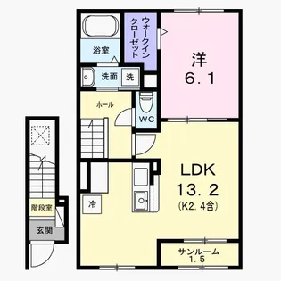 ヴィラ・グレイスII【2階】の間取り
