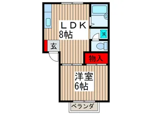 コスナハイツ【1階】の間取り
