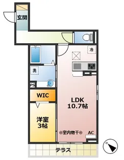 ソレール西久保【1階】の間取り