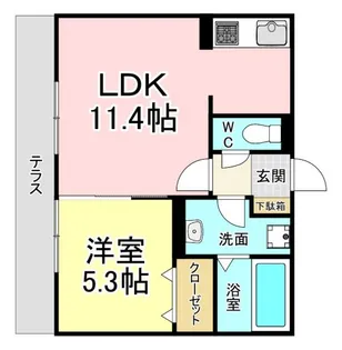 タウンコート春の町【1階】の間取り