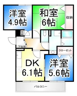ツイン・コート B【2階】の間取り