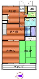 リバストーン神大寺【1階】の間取り