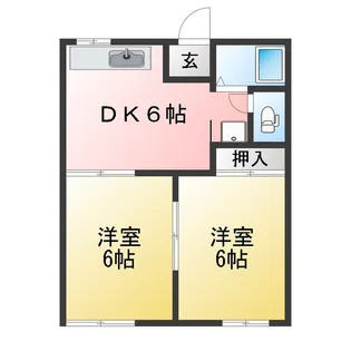 タウニー東栄A棟【1階】の間取り