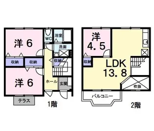 ファミ-ル.T-A【1階】の間取り