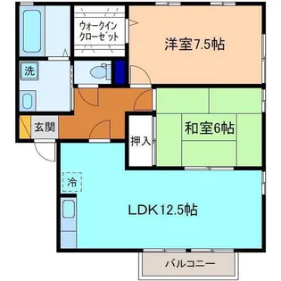 パルファン ドゥ ソア【2階】の間取り