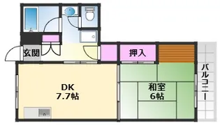 くすの木団地1棟【4階】の間取り