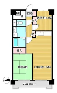 東駒形ハイデンス【6階】の間取り