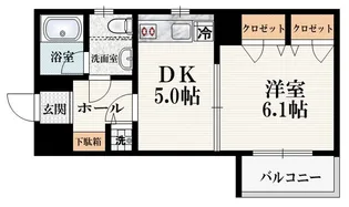 サイレンス神楽坂【5階】の間取り