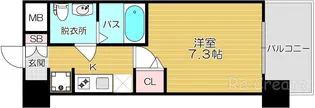 エグゼ難波WESTリバー【7階】の間取り