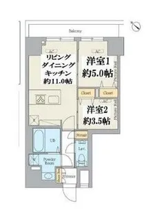 クレストコート江古田【2階】の間取り