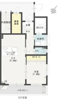 M.S.K.工房【1階】の間取り