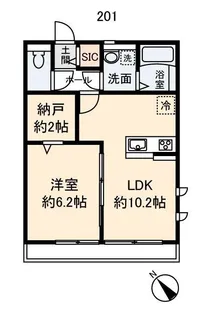 ウィスティリア湘南【2階】の間取り