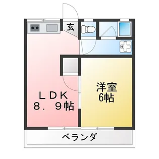 若竹荘【1階】の間取り
