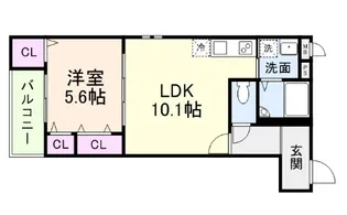 リアン富木【3階】の間取り
