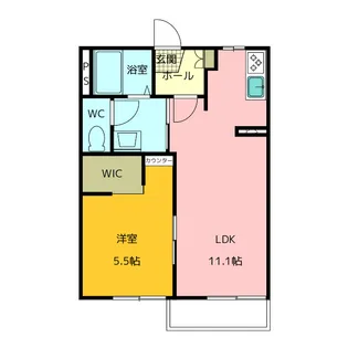 クレール恵那B【2階】の間取り