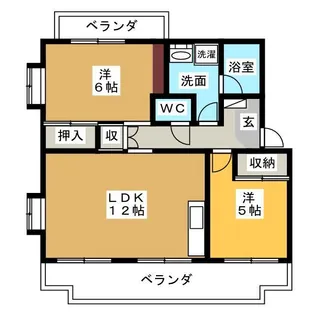 ドリーム雨坪【1階】の間取り