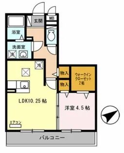 セジュール東阿保 B棟【3階】の間取り