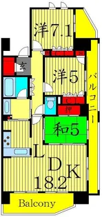 ライオンズオーチャードガーデン【6階】の間取り