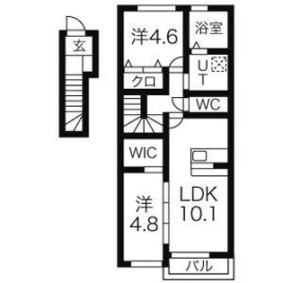 レーヴサイトラ【1階】の間取り