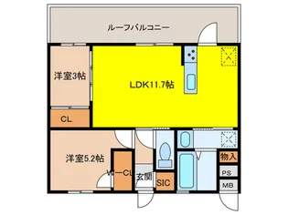 エフパルク大橋II【5階】の間取り