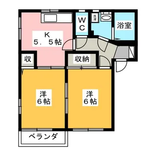 メナージやまもとC【2階】の間取り