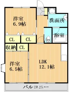 メゾンドール【2階】の間取り