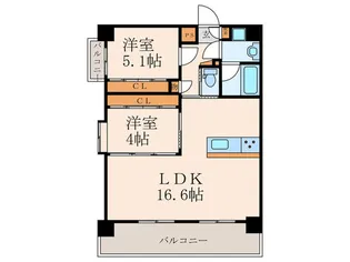 サンシャイン・プリンセス八幡駅前【7階】の間取り