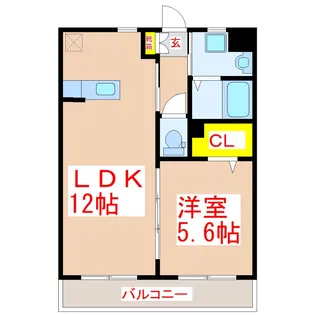 アーネスト横手前【3階】の間取り