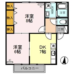 ボヌール・N B棟【2階】の間取り
