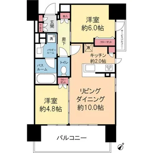 シティハウス蕨ステーションコート【2階】の間取り