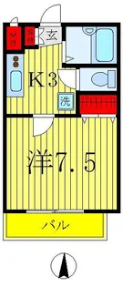 グラントワ谷在家【1階】の間取り